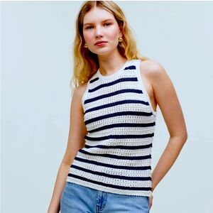 Madewell Crochet-Knit Crewneck Sweater Tank